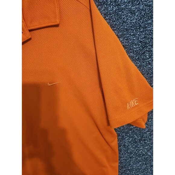 Vintage Nike Golf Polo Shirt Men's Large Orange Y2K Mesh Vent Swoosh - Picture 4 of 12